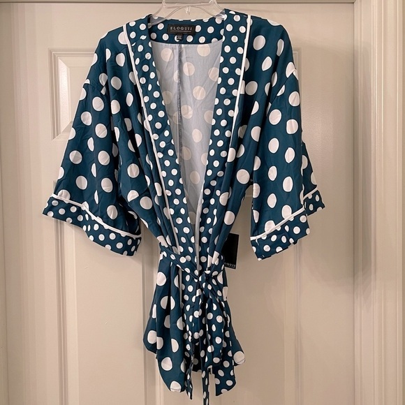 ELOQUII Drivin’ Me Daisy Printed Robe Top Size 22/24 (M08) - Picture 2 of 4